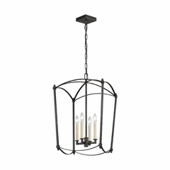 Feiss Thayer 4-LT Hall Chandelier - Smith Steel - F3322/4SMS