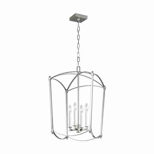 Feiss Thayer 4-LT Hall Lantern - Polished Nickel - F3322/4PN