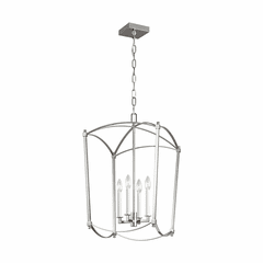 Feiss Thayer 4-LT Hall Lantern - Polished Nickel - F3322/4PN