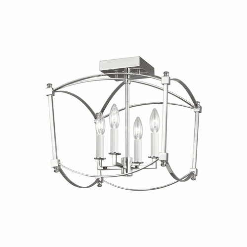 Feiss Thayer 4-LT Semi-Flush Mount - Polished Nickel - SF350PN