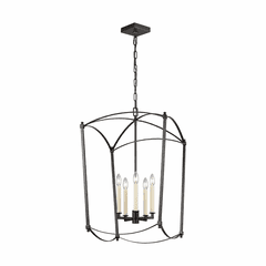 Feiss Thayer 5-LT Hall Chandelier - Smith Steel - F3323/5SMS