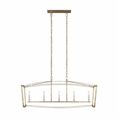 Feiss Thayer 5-LT Linear Chandelier - Antique Gild - F3326/5ADB