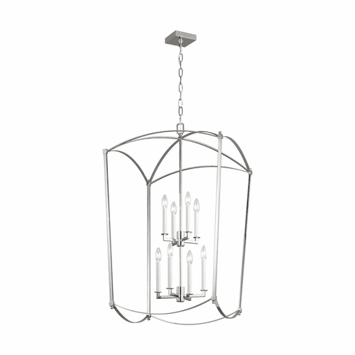 Feiss Thayer 8-LT Hall Lantern - Polished Nickel - F3324/8PN