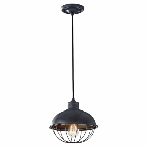 Feiss Urban Renewal 1-LT Mini-Pendant - Antique Forged Iron - P1242AF