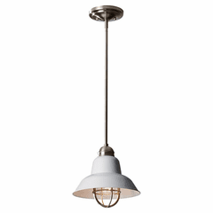 Feiss Urban Renewal 1-LT Mini Pendant - Steel - P1239BS/GW