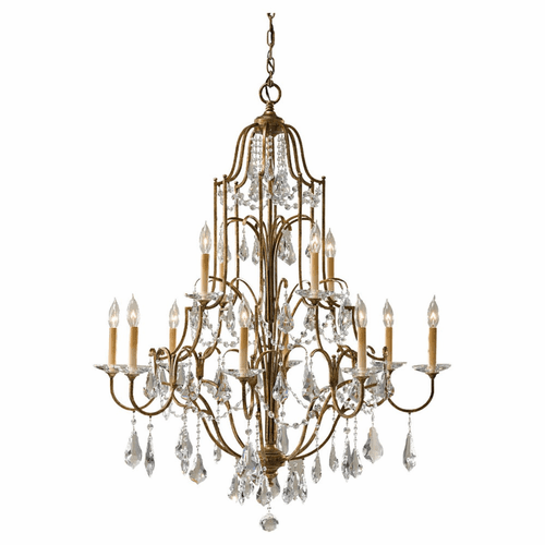 Feiss Valentina 12-LT Multi-Tier Chandelier - Oxidized Bronze - F2479/8+4OBZ