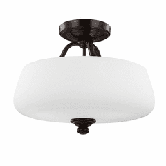 Feiss Vintner 3-LT Semi-Flush Mount - Heritage Bronze - SF317HTBZ