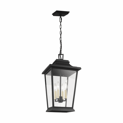 Feiss Warren 4-LT Outdoor Pendant - Textured Black - OL15409TXB