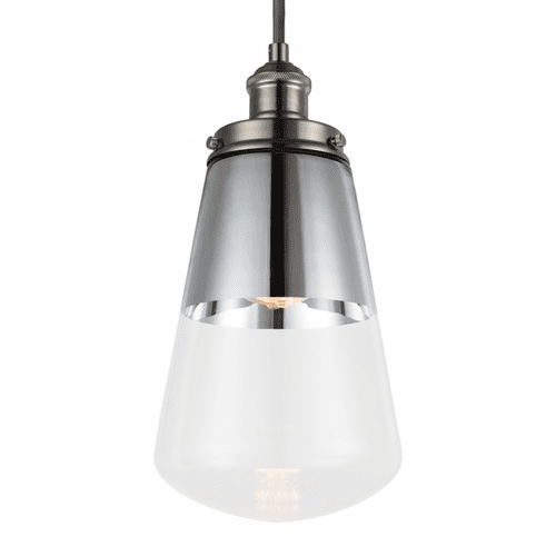 Feiss Waveform 1-LT Mini-Pendant - Polished Nickel - P1372PN