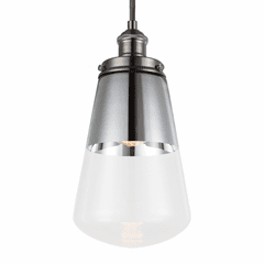 Feiss Waveform 1-LT Mini-Pendant - Polished Nickel - P1372PN