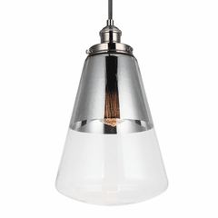 Feiss Waveform 1-LT Pendant - Polished Nickel - P1373PN