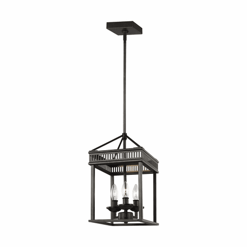 Feiss Woodruff 3-LT Pendant - Antique Bronze - P1480ANBZ