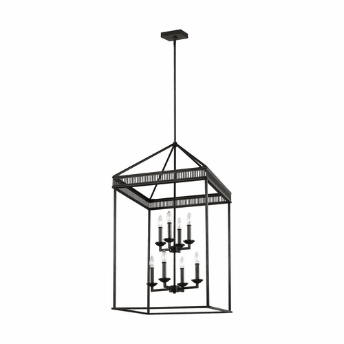 Feiss Woodruff 8-LT Large Lantern - Antique Bronze - F3277/8ANBZ