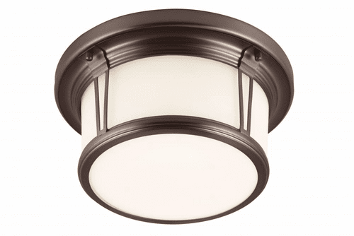 Feiss Woodward 2-Bulb Chocolate Flushmount - FM387CLT