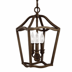 Feiss Yarmouth 3-LT Foyer Chandelier - Painted Aged Brass - F2974/3PAGB