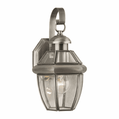 Forte 1-LT Brass Outdoor Lantern - Antique Pewter - 1101-01-34 Forte 1-LT Brass Outdoor Lantern - Antique Pewter - 1101-01-34