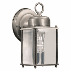 Forte 1-LT Brass Outdoor Lantern - Olde Nickel - 1005-01-54 Forte 1-LT Brass Outdoor Lantern - Olde Nickel - 1005-01-54