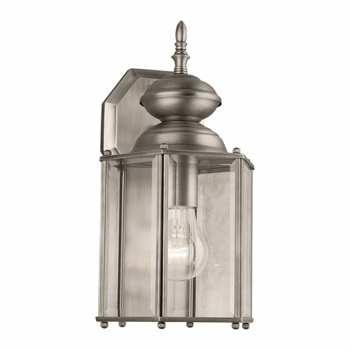 Forte 1-LT Brass Outdoor Lantern - Olde Nickel - 1007-01-54