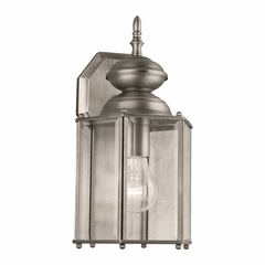 Forte 1-LT Brass Outdoor Lantern - Olde Nickel - 1007-01-54 Forte 1-LT Brass Outdoor Lantern - Olde Nickel - 1007-01-54
