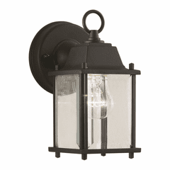 Forte 1-LT Cast Aluminum Outdoor Lantern - Black - 1705-01-04