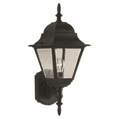 Forte 1-LT Cast Aluminum Outdoor Lantern - Black - 1707-01-04