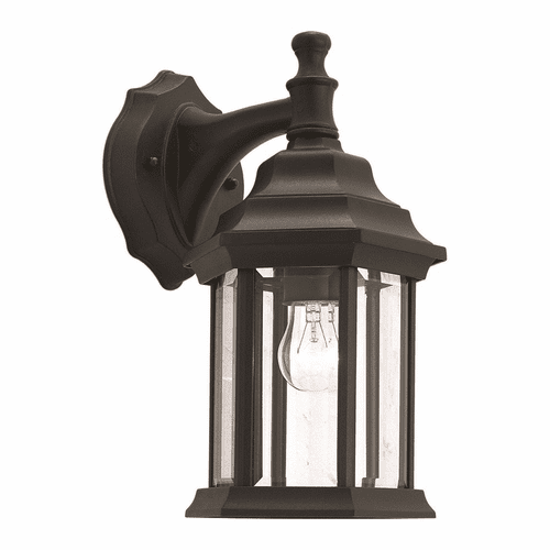 Forte 1-LT Cast Aluminum Outdoor Lantern - Black - 1715-01-04