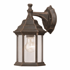 Forte 1-LT Cast Aluminum Outdoor Lantern - Painted Rust - 1715-01-28