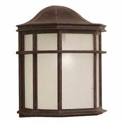Forte 1-LT Cast Aluminum Outdoor Lantern - Painted Rust - 1719-01-28 Forte 1-LT Cast Aluminum Outdoor Lantern - Painted Rust - 1719-01-28