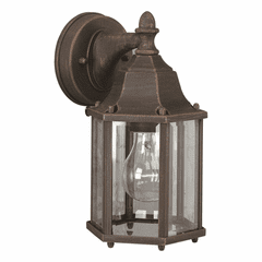 Forte 1-LT Cast Aluminum Outdoor Lantern - Painted Rust - 1742-01-28 Forte 1-LT Cast Aluminum Outdoor Lantern - Painted Rust - 1742-01-28