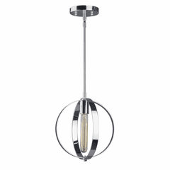 Forte 1-LT Cord-Hung Mini Pendant - Chrome - 2641-01-05