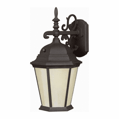 Forte 1-LT Fluorescent Cast Aluminum Outdoor Lantern - Black - 17015-01-04