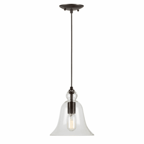 Forte 1-LT Glass Mini Pendant - Antique Bronze - 2676-01-32