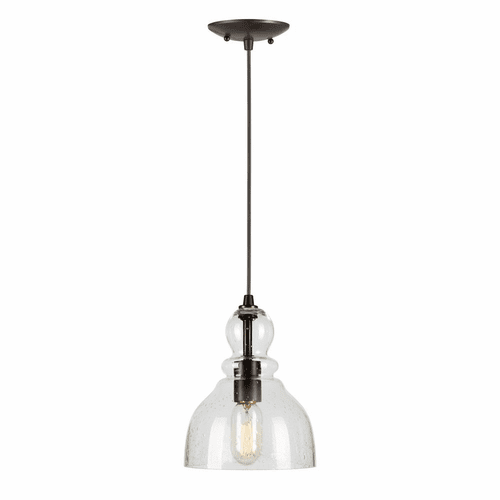 Forte 1-LT Glass Mini Pendant - Antique Bronze - 2678-01-32