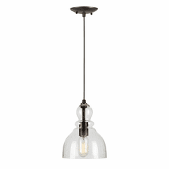 Forte 1-LT Glass Mini Pendant - Antique Bronze - 2678-01-32