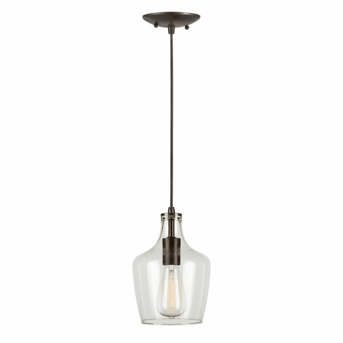 Forte 1-LT Glass Mini Pendant - Antique Bronze - 2679-01-32
