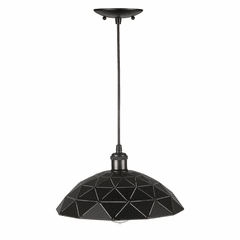 Forte 1-LT Metal Shade Pendant - Black - 7105-01-04