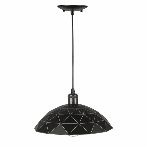 Forte 1-LT Metal Shade Pendant - Black - 7105-01-04
