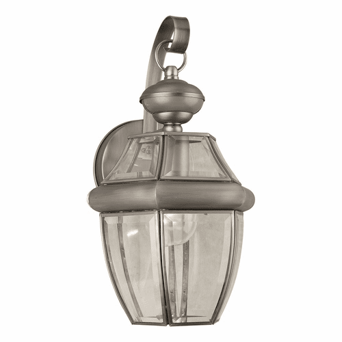 Forte 1-LT Sensor Lighting Brass Outdoor Lantern - Olde Nickel - 19007-01-54