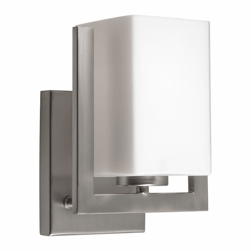 Forte 1-LT Square Glass Wall Sconce - Brushed Nickel - 2669-01-55