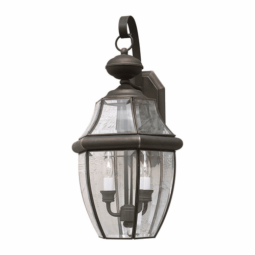 Forte 2-LT Brass Outdoor Lantern - Royal Bronze - 1301-02-14