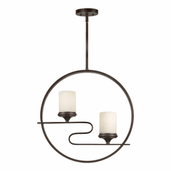 Forte 2-LT Circular Foyer Pendant - Antique Bronze - 2710-02-32