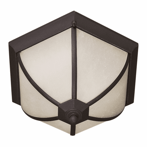 Forte 2-LT Fluorescent Cast Aluminum Outdoor Flush Mount - Black - 17007-02-04
