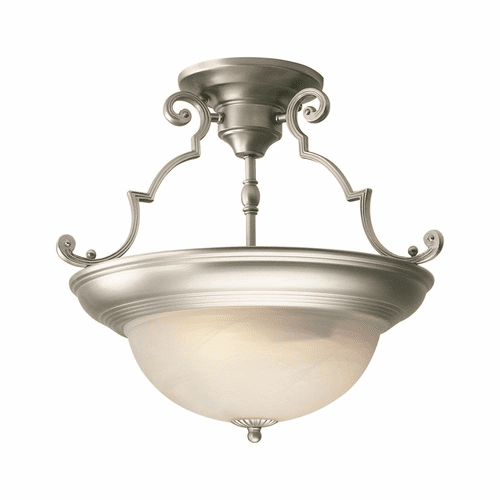 Forte 2-LT Semi Flush Mount - Brushed Nickel - 2298-02-55