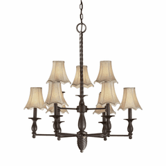 Forte 3+6-LT Chandelier - Antique Bronze - 2521-09-32