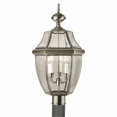 Forte 3-LT Brass Post Light - Antique Pewter - 1604-03-34 Forte 3-LT Brass Post Light - Antique Pewter - 1604-03-34