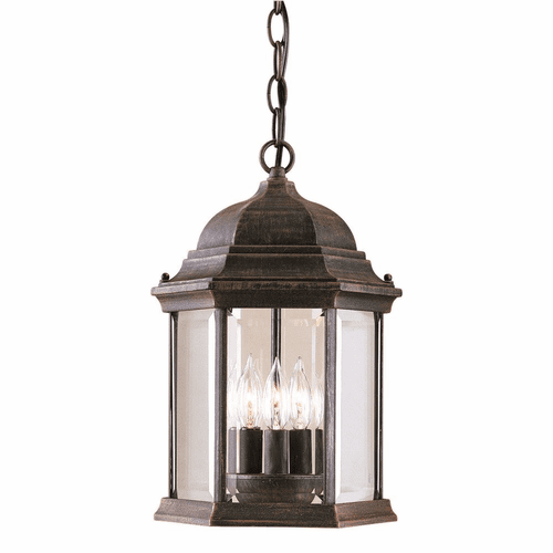 Forte 3-LT Cast Aluminum Outdoor Pendant - Painted Rust - 1711-03-28