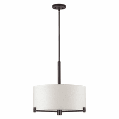 Forte 3-LT Drum Shade Pendant - Antique Bronze - 2663-03-32
