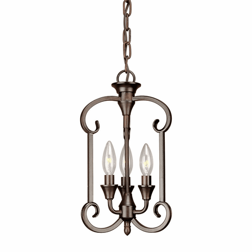 Forte 3-LT Foyer Pendant - Antique Bronze - 7000-03-32