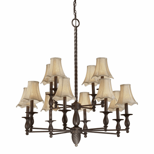 Forte 4+8-LT Chandelier - Antique Bronze - 2521-12-32