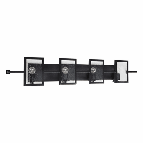 Forte 4-LT Bath Bar - Black - 5114-04-04